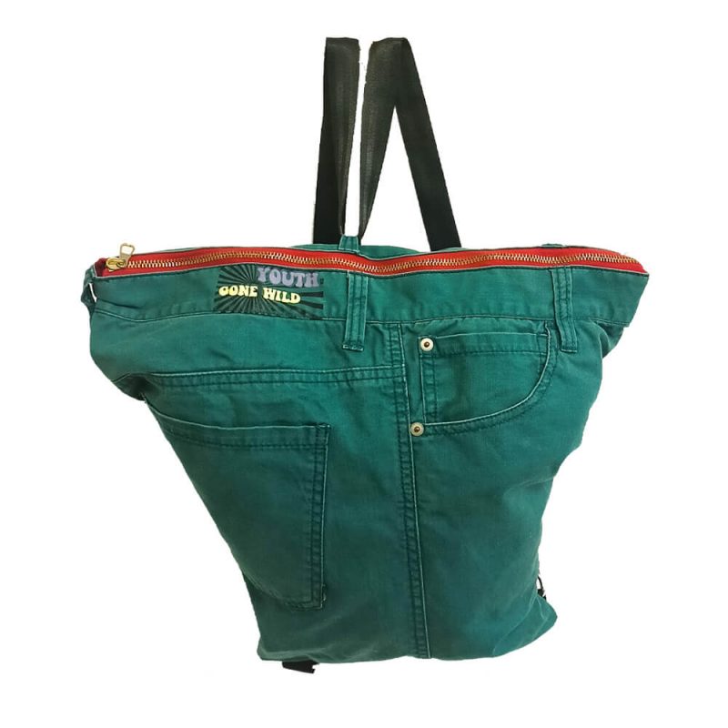 youth jeans verde petrolio front